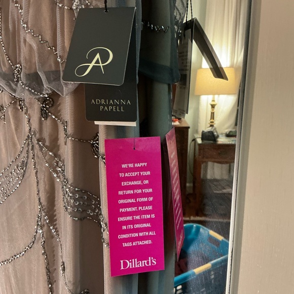 Adrianna Papell Gray Beaded Maxi Dress - Picture 5 of 6